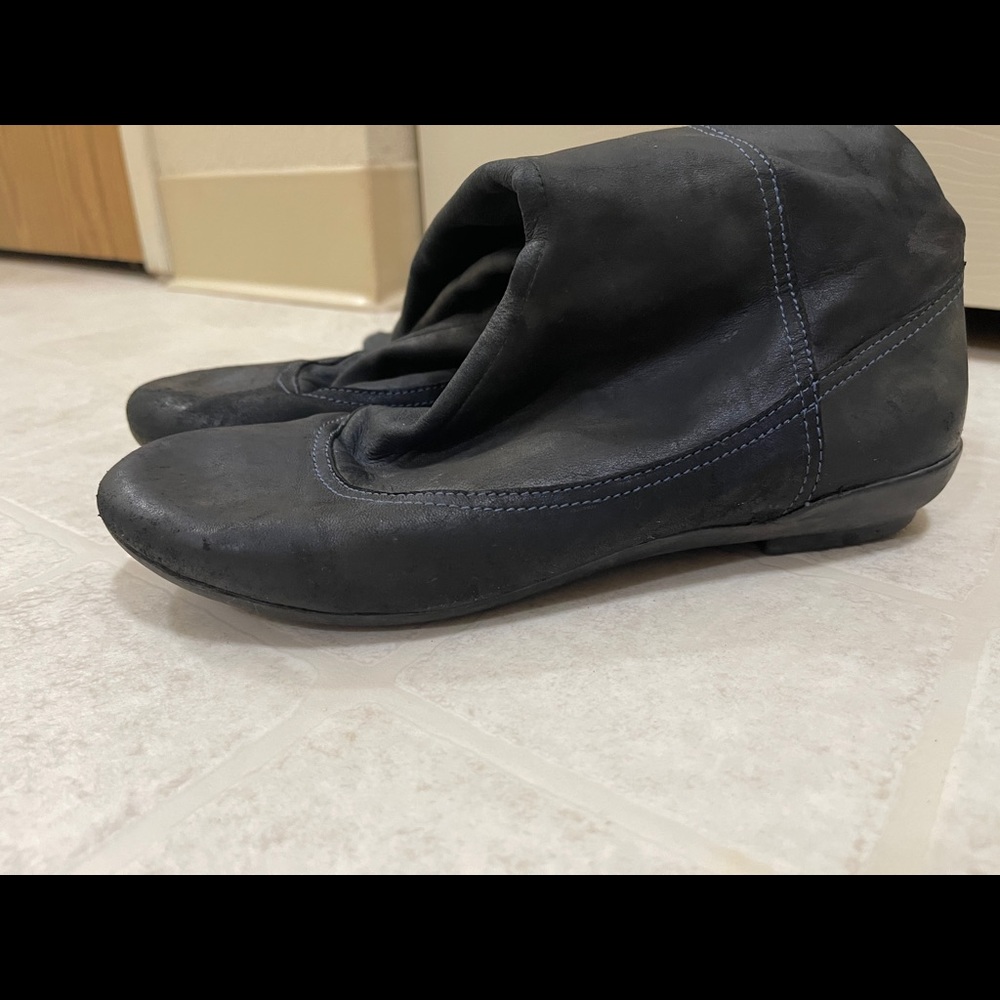 Blue Leather suede boots - Picture 5 of 10